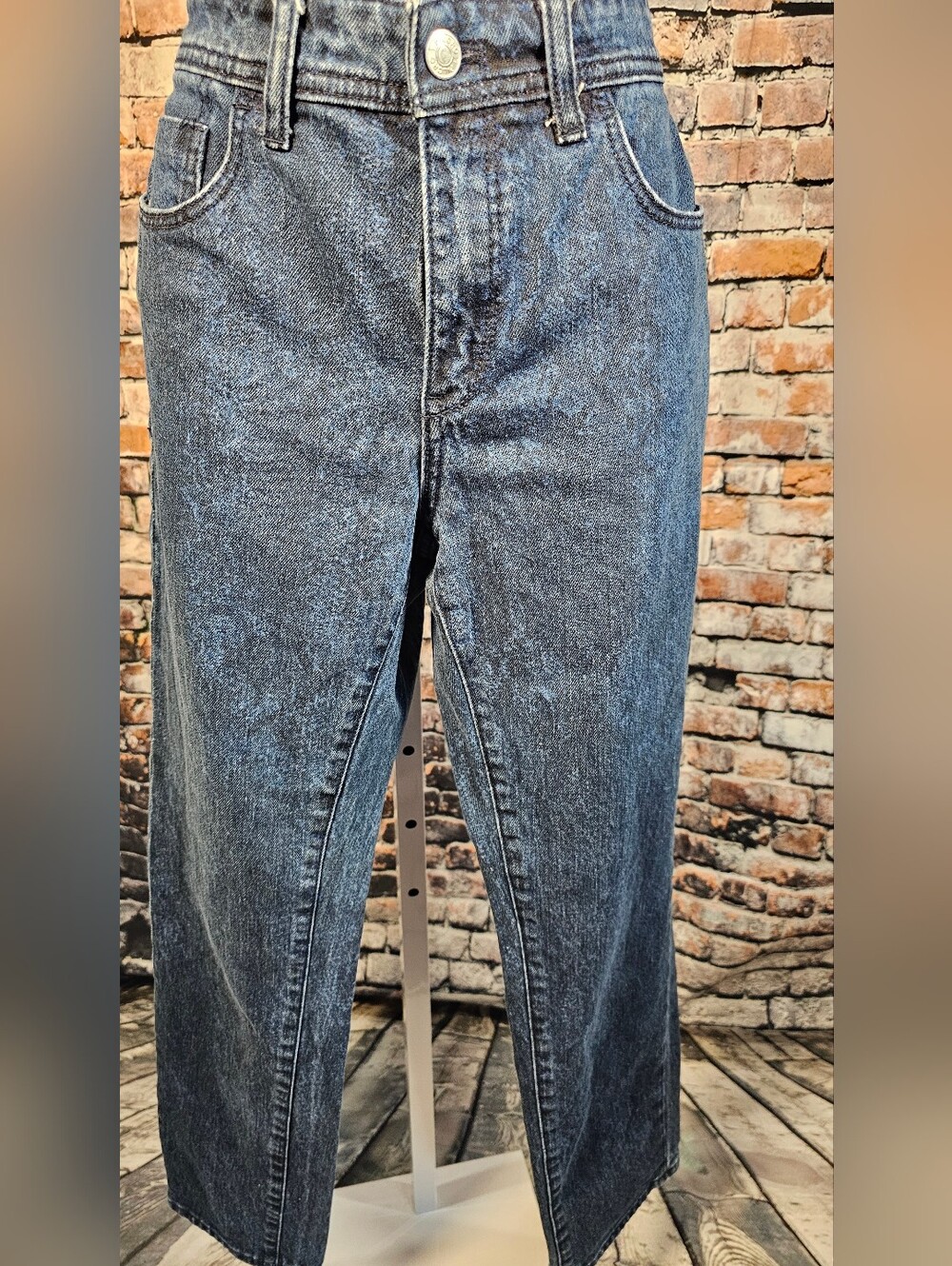 Pilcro Anthropologie High Rise Slim Boyfriend Jeans Size 29 Acid Wash Denim